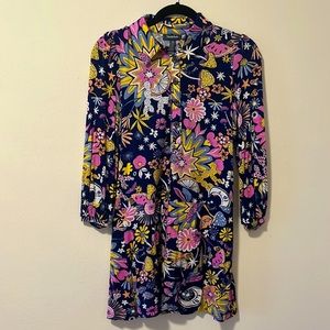 ModCloth Funky Blue Collar Dress